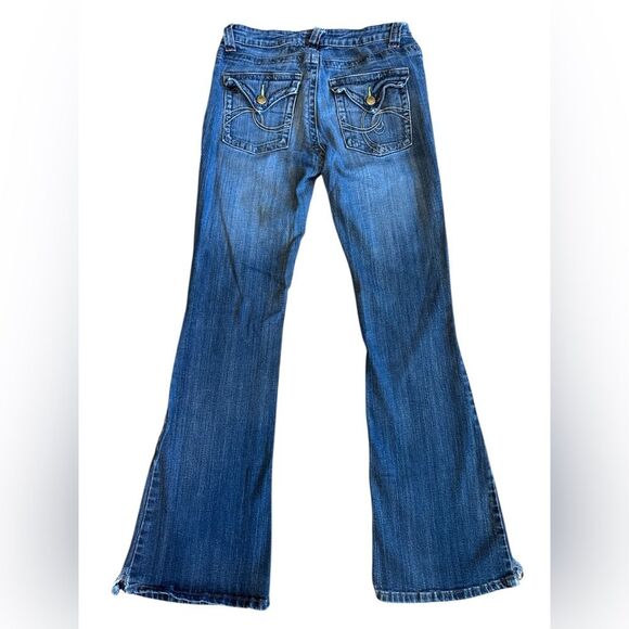 Revolt Jeans Co. Women’s Flare Leg Jeans Back Flap Pockets Size 9 - Picture 6 of 9